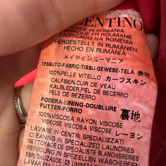 RARE Red Valentino suede jacket with leather detail and puff shoulder - Picture 6 of 6